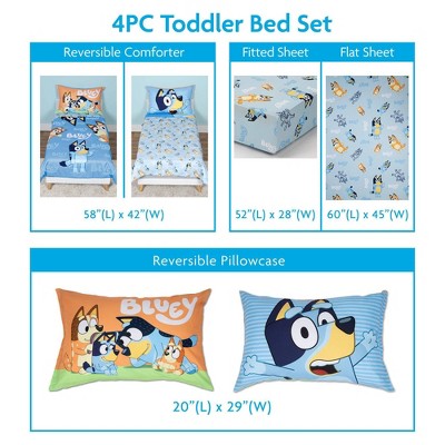 Bluey Kids' 4pc Toddler Bed Set