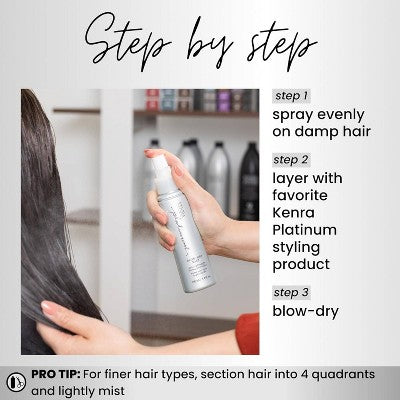 Kenra Platinum Blow Dry Heat Protection Hair Treatment Spray - 3.4 fl oz - Beauty Studio