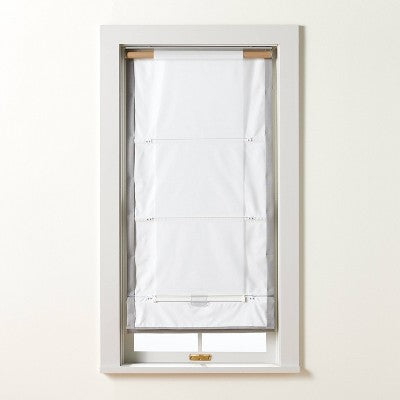 27"x64" Cordless Blackout Roman Window Shade with Valance Gray - Hearth & Hand with Magnolia (LOCAL PICKUP ONLY)