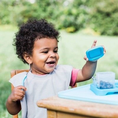 green sprouts 3pk Stay-Dry Pull-over Toddler Bib - Aqua Set