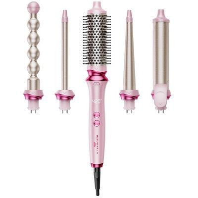 Wavytalk Heatwave Pro 5-in-1 Curling Wand Set, Includes Thermal Brush and 4 Interchangeable Ceramic Barrel for Multiple Styles, Model 350S