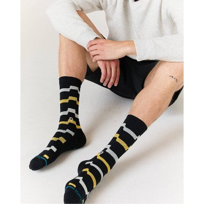 Stance Men's Wavy Crew Socks - Heathered Yellow 6-12