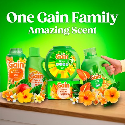 Gain Island Fresh Liquid Laundry Detergents 100 Loads - 132oz: Cold Water Detergent, Spill-Resistant Lid, Concentrated