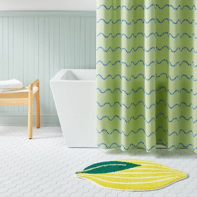Lemon Shaped Machine Washable Non-Slip Bath Rug Yellow - Room Essentials (LOCAL PICKUP ONLY)