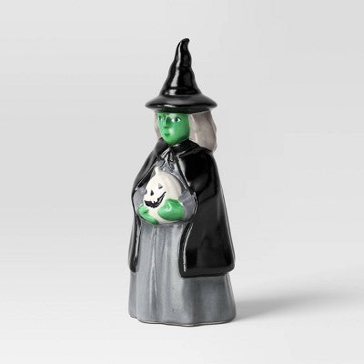Small Ceramic Witch Figural with Jack O'Lantern - Hyde and EEK! Boutique