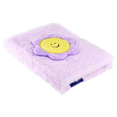 Lena + Liam 5"x7" Purple Furry Plush Flower Bound Journal