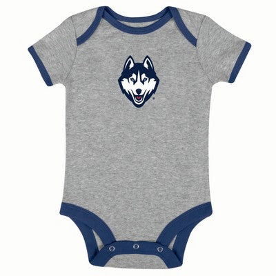 NCAA UConn Huskies Infant Toddler Boys' 3pk Bodysuit - 6-9M