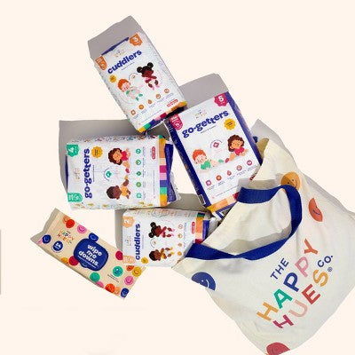 Happy Hues Go-Getters Disposable Diapers Trial Pack - Size 5 - 14ct