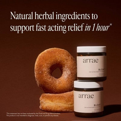 Arrae Bloat, Fast Acting Bloating Support Dietary Supplement Capsules - 40ct