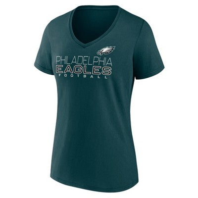 NFL Philadelphia Eagles Women's Short Sleeve Core V-Neck T-Shirt - L