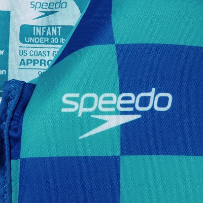 Speedo Shark Racer Kids' Spandex and Polyester Life Jacket Vest - Blue Youth Jacket (Size by Weight)