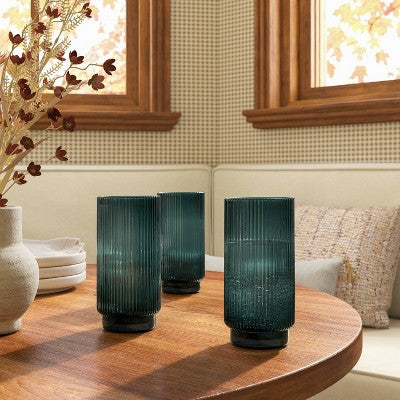 20.2oz Cassin Ribbed Tall Tumbler Green - Threshold