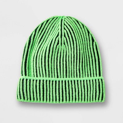 Kids' Ribbed Beanie - art class Green