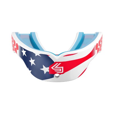 Shock Doctor Sport Gel Max Pro Stars and Stripes - Youth: Strapless Mouth Guard, BPA-Free