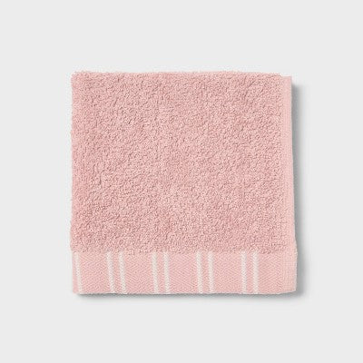 6pc Everyday Floral Dorm Towel Set Pink/Ivory - Room Essentials