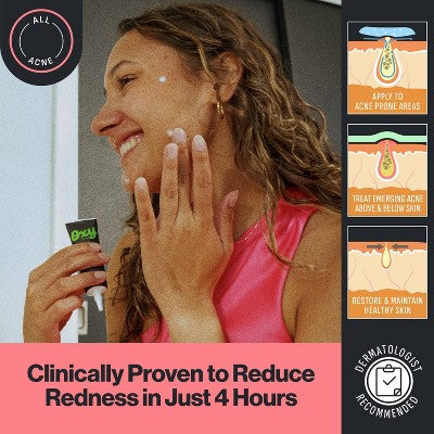 Oxy Rapid Maximum Strength 10% Benzoyl Peroxide Acne Spot Treatment Cream For Face & Body - 1oz