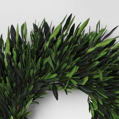 Preserved Olive Leaf Wreath - Threshold (LOCAL PICKUP ONLY)