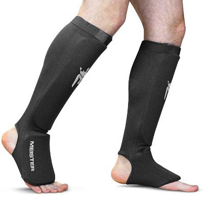Meister Elastic Cloth Shin and Instep Guard - Black S/M