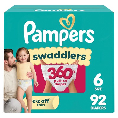 Pampers Swaddlers 360 Disposable Diapers OMS Pack - Size 6 - 92ct