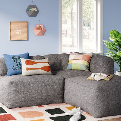 Modular Dorm Seating Corner Seat Compressed Foam - Room Essentials (LOCAL PICKUP ONLY)