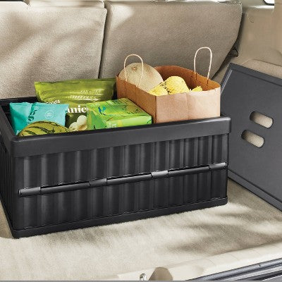 Easy Assembly Hard Sided Bins Black - Brightroom: Universal Utility Storage, 50% Recycled Plastic, 3622 Volume Capacity (LOCAL PICKUP ONLY)