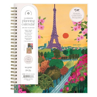 Rhi James for Blue Sky Weekly/Monthly Planner 15 Month Wirebound 7"x9" Clear Multi Cover - Paris