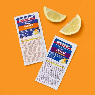 Multi-Symptom Max Flu Relief Day and Night Combo Pack Powder - Acetaminophen - Honey Lemon - 12ct - up&up