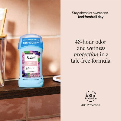 Suave Sweet 48-Hour Antiperspirant & Deodorant Stick - Pea & Violet - 1.2 fl oz