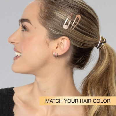 scunci Metal Snap Clips - Blonde - All Hair - 12pcs