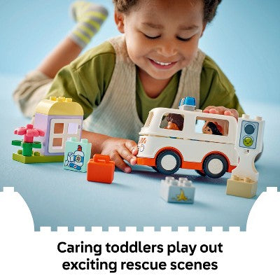 LEGO DUPLO Town Ambulance & Driver Building Toy for Toddlers 10447