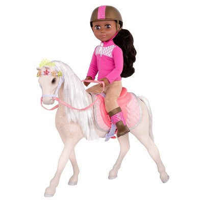 Glitter Girls Starlight 14" Horse with Tiara Accessory Set for 14" Dolls: Equestrian Toy with Comb & Plastic Materials