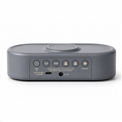 Power Tray Alarm Table Clock Gray - Capello