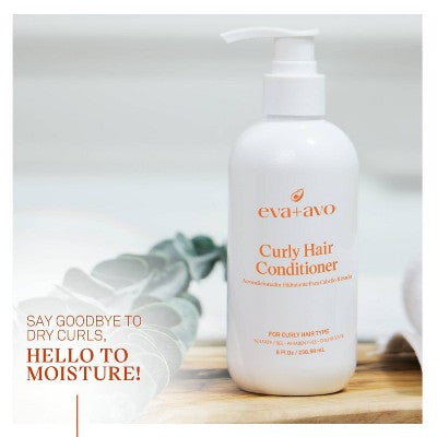 eva+avo Curly Hair Rosemary Avocado Hair Conditioner - 8 fl oz
