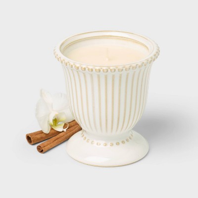 Fall Ceramic Beaded Candle Vanilla Pumpkin - Threshold: Fall