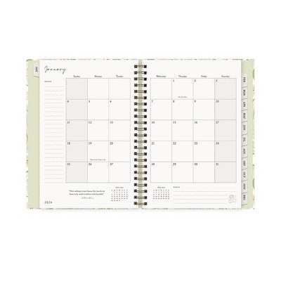 Morris & Co. 6"x9" by Blue Sky 2026 Weekly/Monthly Concealed Wirebound Planner Hardcover Leicester Floral