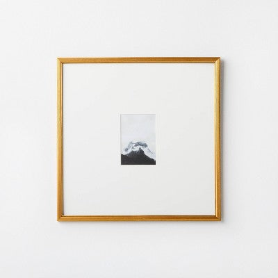 20" x 20" Matted to 5" x 7" Wall Frame Antique Brass - Threshold designed with Studio McGee: Wood, Beveled Mat, FSC Certified