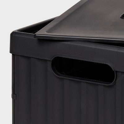 Easy Assembly Hard Sided Bins Black - Brightroom: Universal Utility Storage, 50% Recycled Plastic, 3622 Volume Capacity (LOCAL PICKUP ONLY)