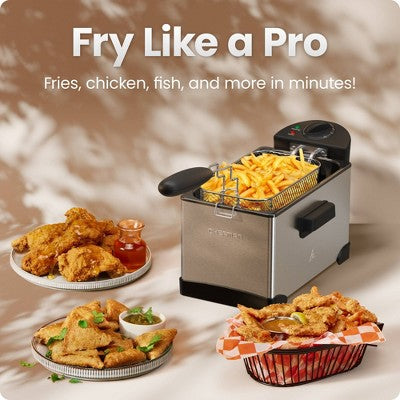 Chefman 3.2qt Stainless Steel Deep Fryer