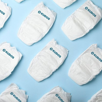Kudos Chlorine Free Cotton-Lined Disposable Diapers - Size 3 - 58ct: Elastic Stretch Sides, Sulfate-Free, Non-Toxic
