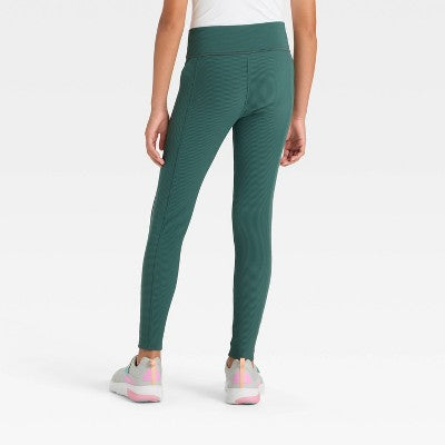 Girls' Cozy Leggings - All In Motion Green XL