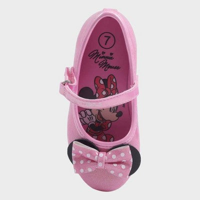 Toddler Girls' Disney Minnie Mouse Ballet Flats - Pink 12T