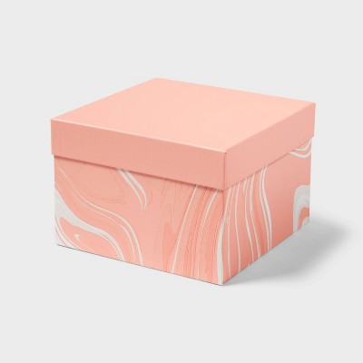 Small Square Box Marble pattern Peach Colorway - Spritz