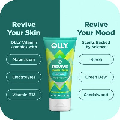 OLLY Revive Mood and Skin Vitamin-Infused Body Scrub - Neroli Dew - 6oz