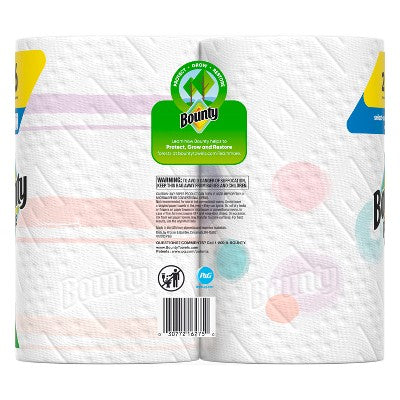 Bounty Select-A-Size Print Paper Towels - 2 Triple Rolls
