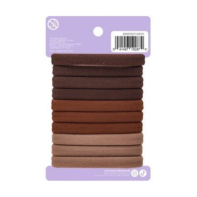 Goody Brown Seamless Elastics - 10ct