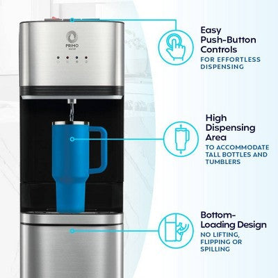 Primo Deluxe Bottom Load Dispenser Stainless (LOCAL PICKUP ONLY)