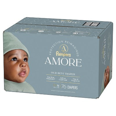 Amore by Pampers Diapers Super Pack - Size Newborn - 76ct