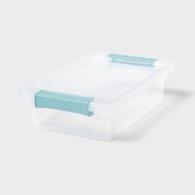 1.9qt Clear Storage Bin with Latches - Brightroom