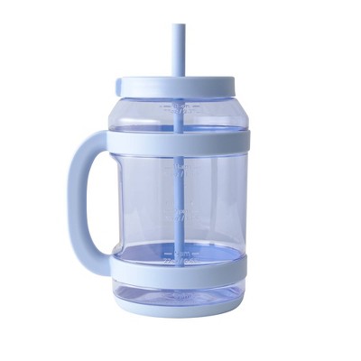 Reduce 80oz Tritan Waterday Mug Glacier: Portable Drinkware with Twist-Off Lid & Straw, Dishwasher-Safe