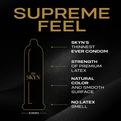 SKYN Supreme Non-Latex Lubricated Condoms - 10ct EXP 12/31/2027